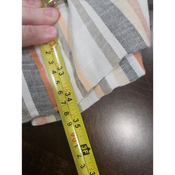 Anthropologie THML V-Neck Boho Romper Striped Size L - Picture 7 of 7